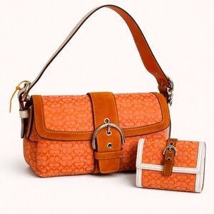 *SOLD* Vintage Y2K Coach Shoulder Bag and Wallet Set